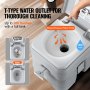 Baño portátil para camping con tanque de desechos de 5.3 galones y tanque de enjuague de 3.2 galones, incluye bolsa de transporte