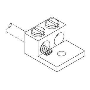 Chatsworth 08009-001 One Mounting Hole Ground Terminal Block Zinc Plated Each