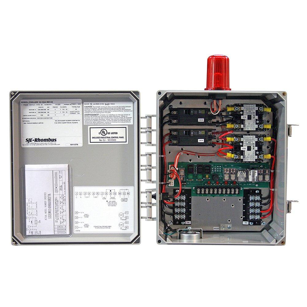 Zoeller 10-1044 Electrical Alternator Duplex Control Panel NEMA 4X Enclosure 115V/200V/230V