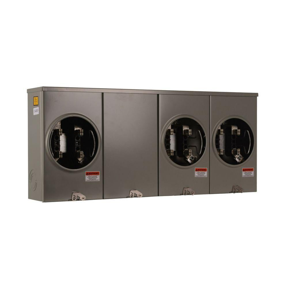 Eaton 1004426ACH 100 Amp, 2 Gang, Meter Socket, 1 Phase, Small Hub Opening
