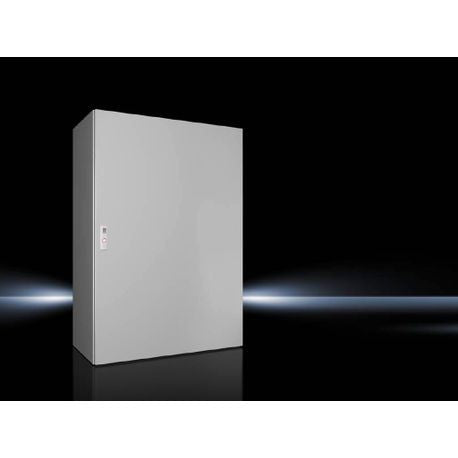 Rittal 1280000 AX Series Compact Enclosure With (2) Gland Plate, 800 mm W x 300 mm D x 1200 mm H, NEMA 4