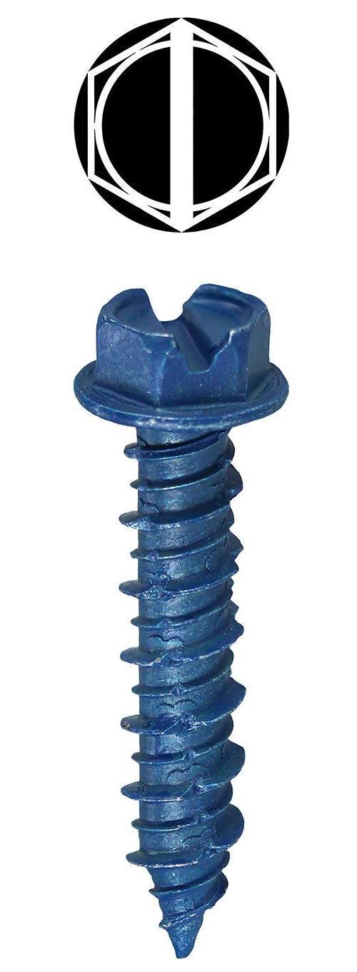 L.H. Dottie 14H214 1/4 x 2-1/4 Slotted Hex Head Concrete Anchor Screw (100/Box)