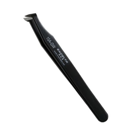 Excelta 15A-GW High Precision Cutting Tweezer, 4-1/2 L x 0.393 W x 0.1 T