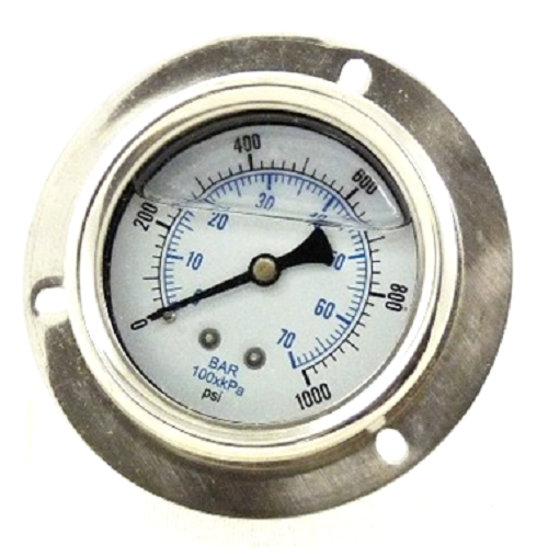 Kodiak Controls 204-2.5-4-1000 - 0-1000# 2.5"DIAL 1/4"npt BACK