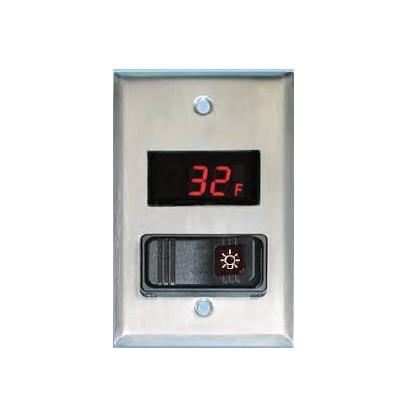 Weiss 24DT-L-4F0 - Walk-In Cooler/Freezer Combination Light Switch & Digital Thermometer