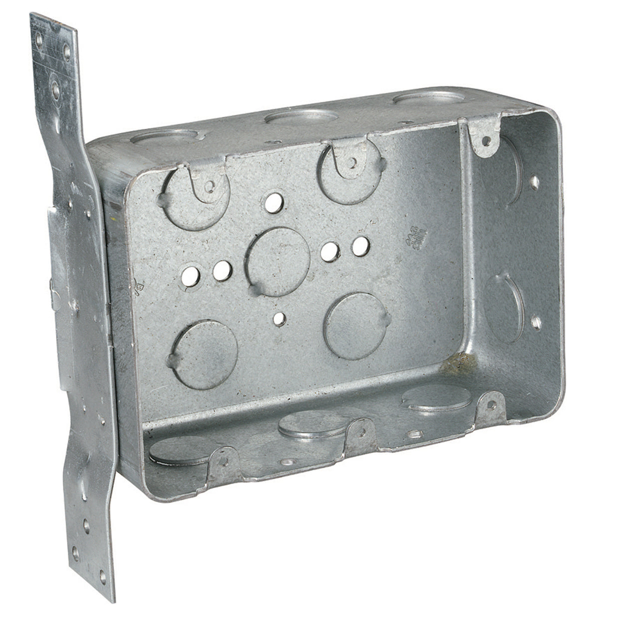 Steel City 3G4D-V-1/2 3-Gang 44.3cu.in 1/2 Inch Knockout Bracket Steel Device Box