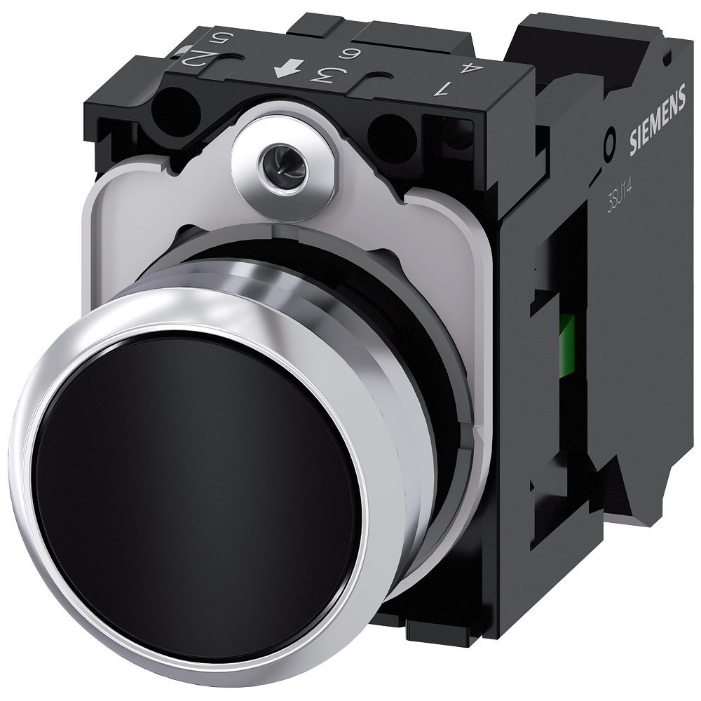 Siemens 3SU1150-0AB10-3BA0 Pushbutton Mom Blk Flush Replacement MPN