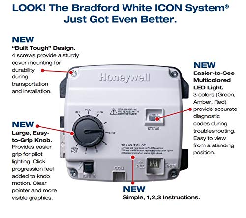 Bradford White 415-53362-00 Icon Cover with Sensor & Circuit Board