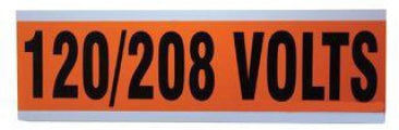 Ideal Industries 44-295 Voltage & Conduit Marker Card 120/208V 2-1/4 x 9