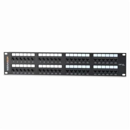 SIGNAMAX 48458MD-C6C 48-Port Category 6 MD-Series Unscreened Patch Panel 2 RMU