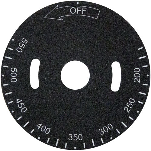Plate, Temp Dial, 200-550F, Replacement MPN 498037-A for Vulcan Hart 498037-A